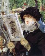 Edouard Manet La Lecture de l-Illustre France oil painting reproduction